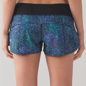 Sold! Lululemon speed short galaxy multi dot